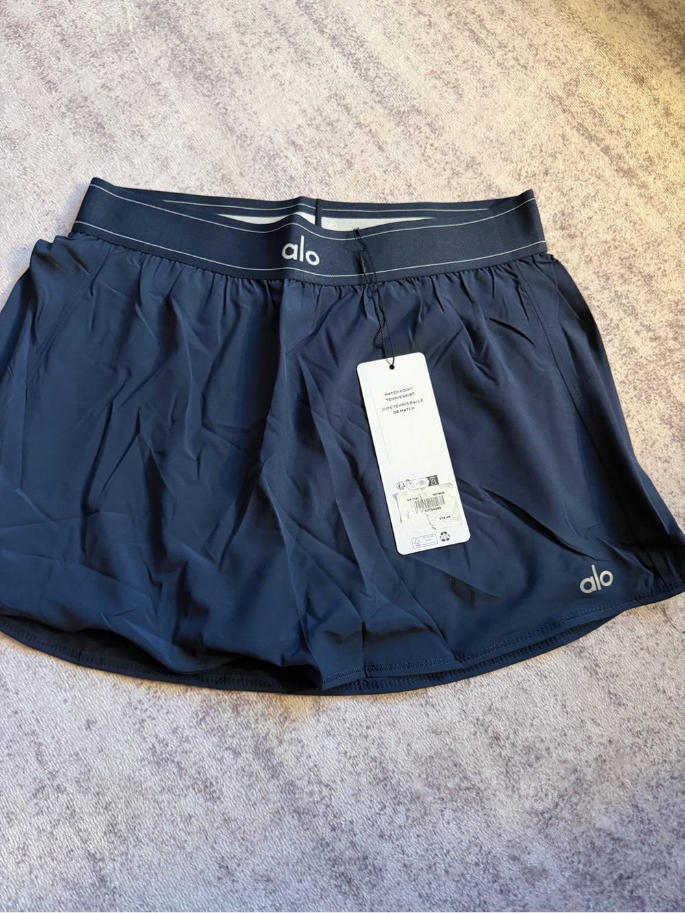 Alo Stretch Athletic Skort in Navy Blue
